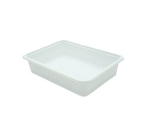 Szögletes alj 500 ml PP fehér standard (Coveris) 134106 (tető:22200014)