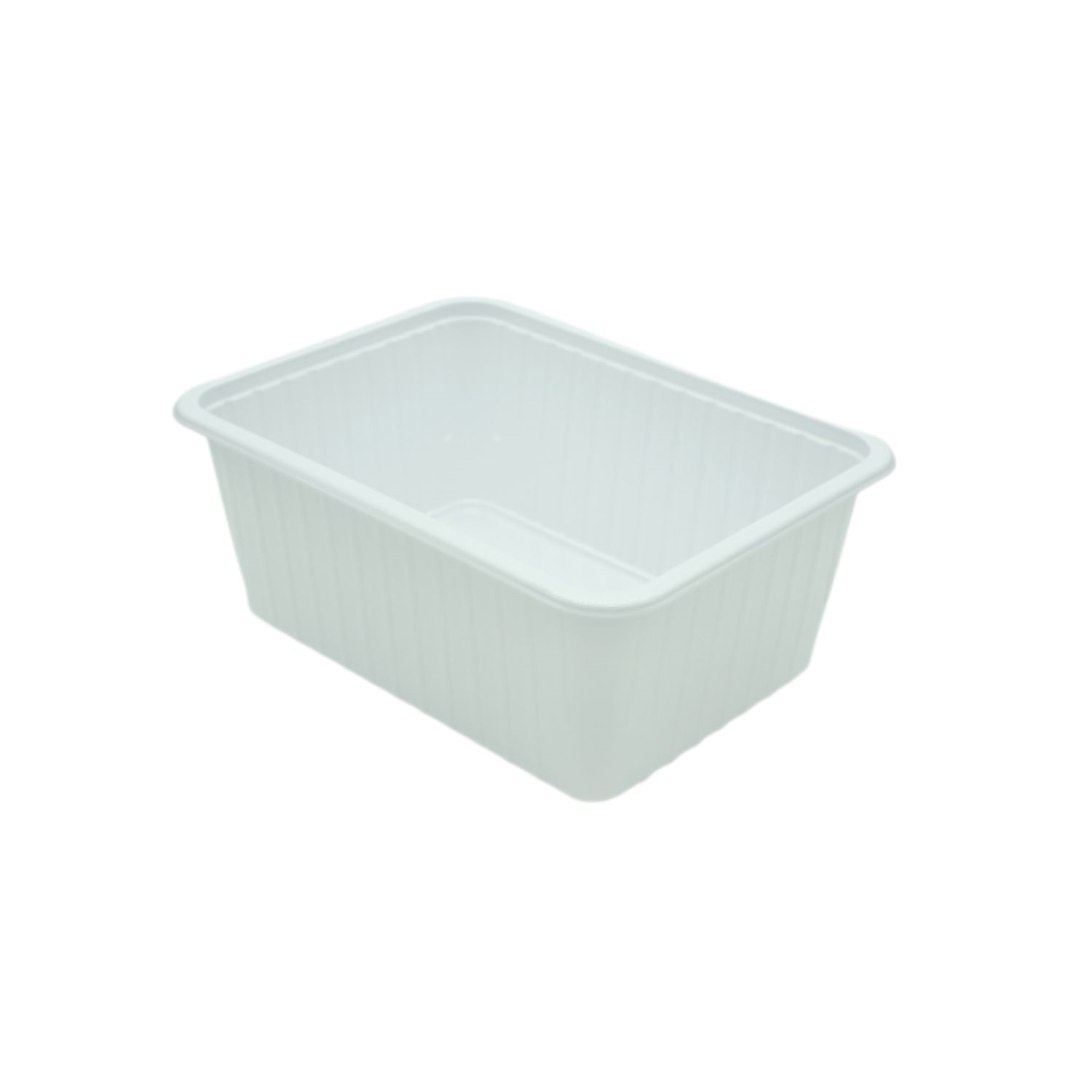 Szögletes alj 1000 ml PP fehér standard (Coveris) 134104 (tető: 22200014)