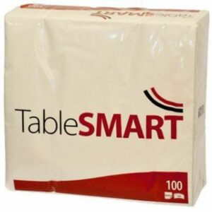 TableSMART szalvéta, 2r, 33x33 cm, szalvéta, fehér, 1/4 hajtott, 20x100db/krt
