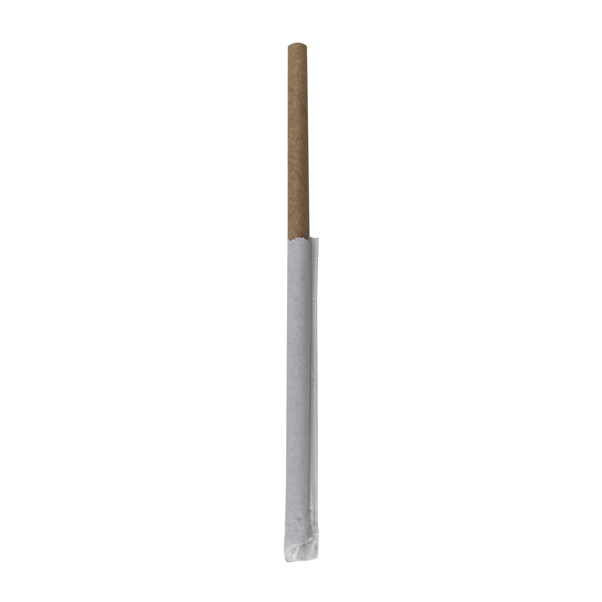 begreen papír szívószál, egyesével csomagolt, kraft, Ø8 mm, 230 mm