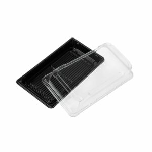 Sushi tálca tető - 220 x 140 x 30 mm - PET víztiszta (Coveris PL)