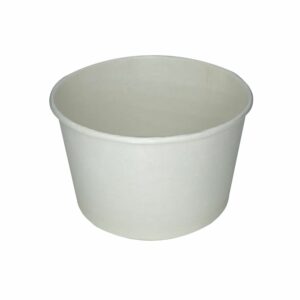 begreen fagyis papírtégely, fehér,245 ml,  Ø95xØ80x56 mm