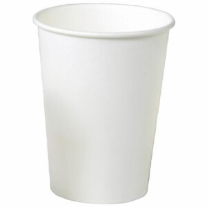 Kaffebæger Pap Ø90xH110mm 30cl 12oz Single Wall Hvid