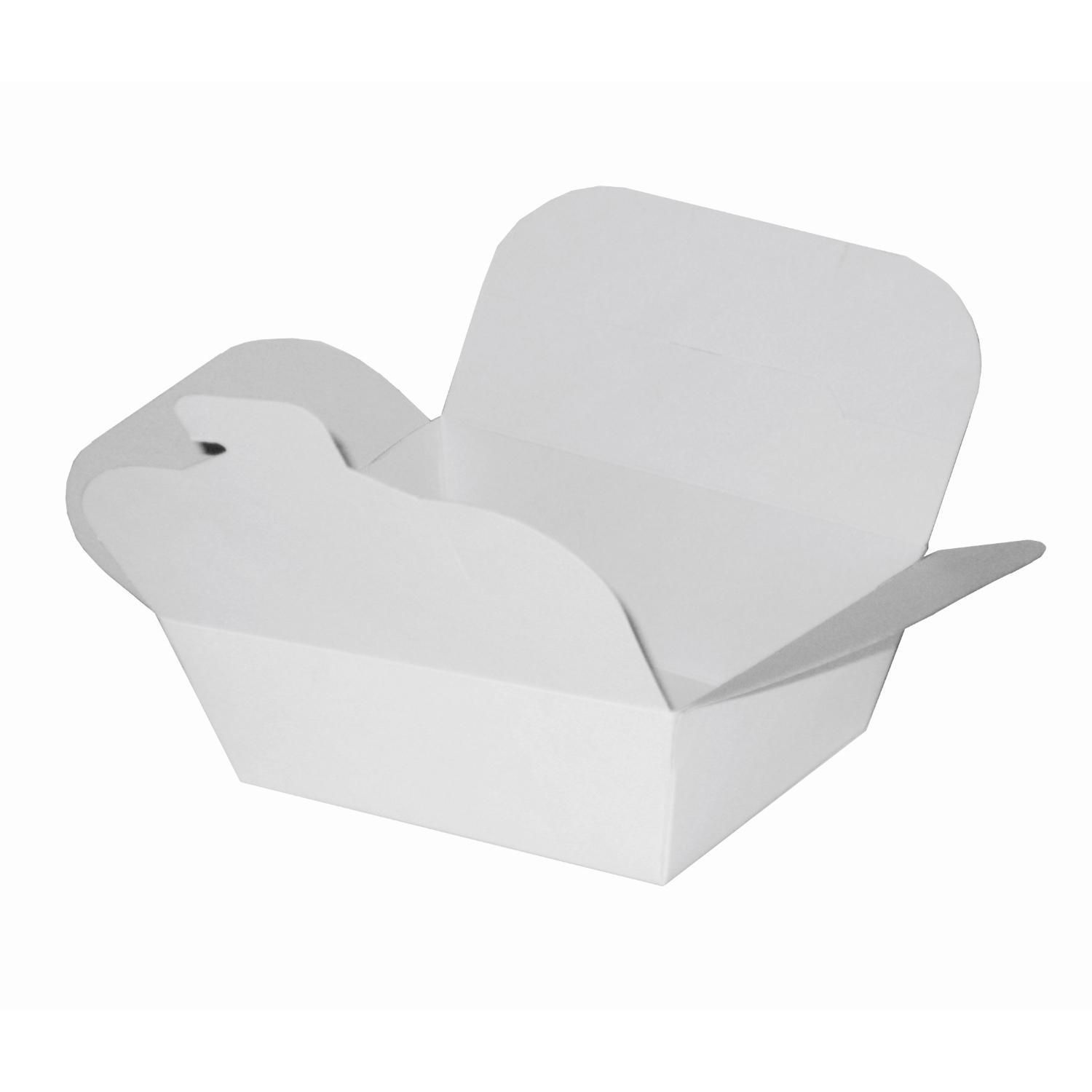 Kinaæske mellem 700 ml 89x109x65 mm Karton PE-Belagt Hvid