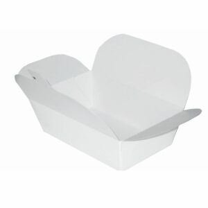 Kinaæske stor 1000 ml 100x165x65 mm Karton PE-Belagt Hvid