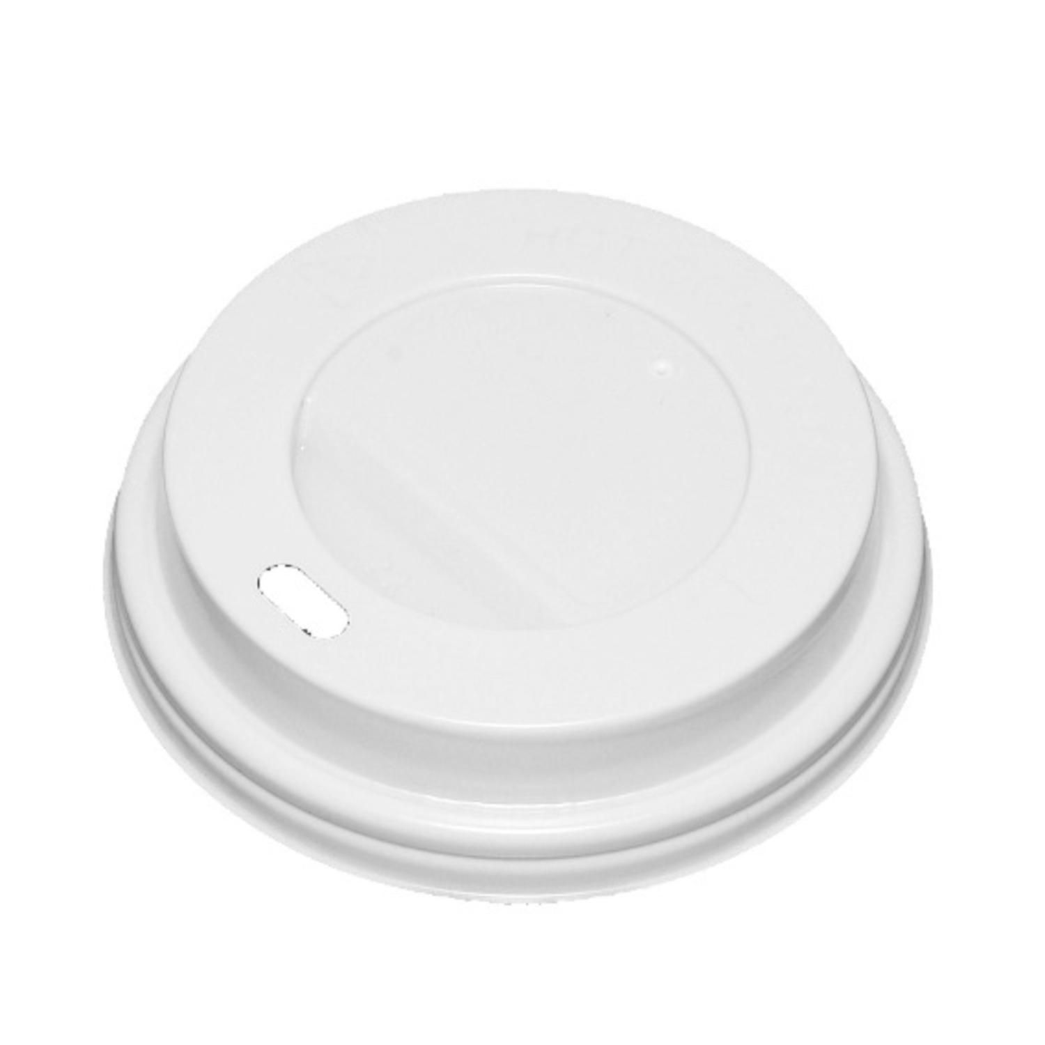 Drikkelåg PS Plast Ø80xH20mm Til Kaffebæger Hvid Catersource