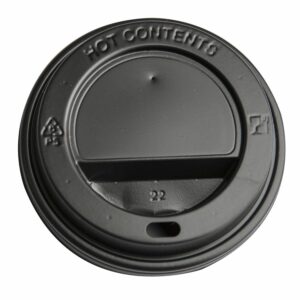 Drikkelåg Plast Ø80xH20mm Til Kaffebæger Sort Catersource