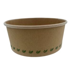Salatskål Catersource rund 750 ml Ø150x60 mm brun karton/biocoating