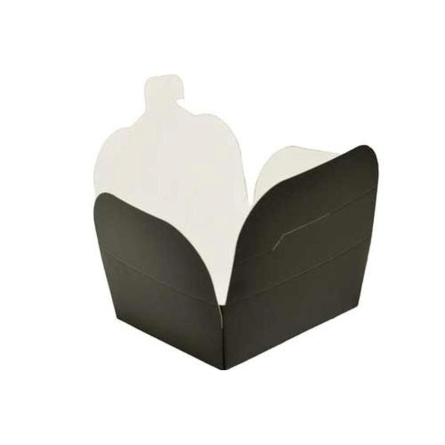 Takeaway æske 1000 ml 100x165x58 mm PE-Belagt Mat sort