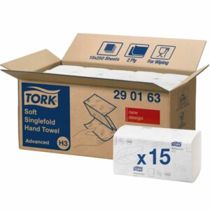Håndklædeark Tork Advanced H3 V-Fold 2-lag L23xB24.8xD11.5cm Genbrug Hvid