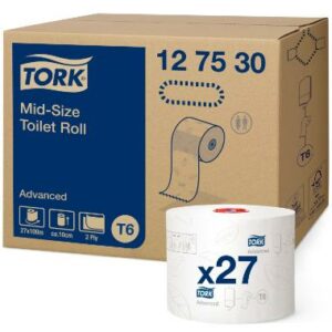 Toiletpapir Tork Advanced T6 Mid-size 2-lag 100m Hvid