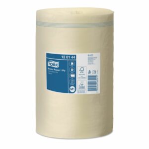 Håndklæderulle Tork Basic Mini M1 1-Lag Ø14xB20.5cmxL115m U/Hylse Gul Genbrug