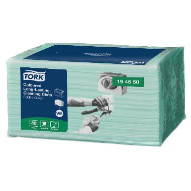 Rengøringsklud Tork Allround W8 30x38cm Grøn