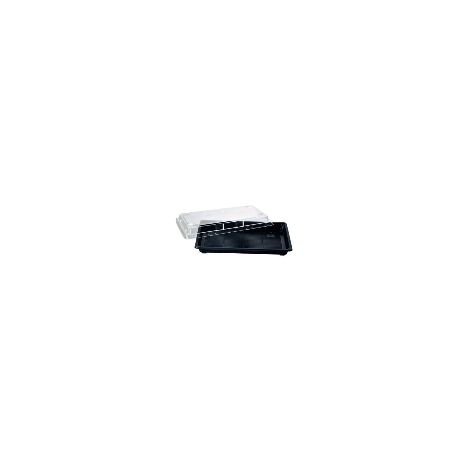 Sushibakke 600 ml 240x150x40 mm PS Sort/Klart låg
