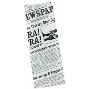 Fransk Hotdog pose Old News 70/30x185 mm med Fals