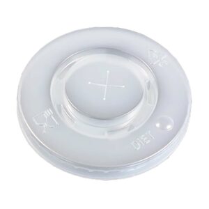 Plastlåg Ø80 mm Catersource Flad med kryds Transparent til Papbæger
