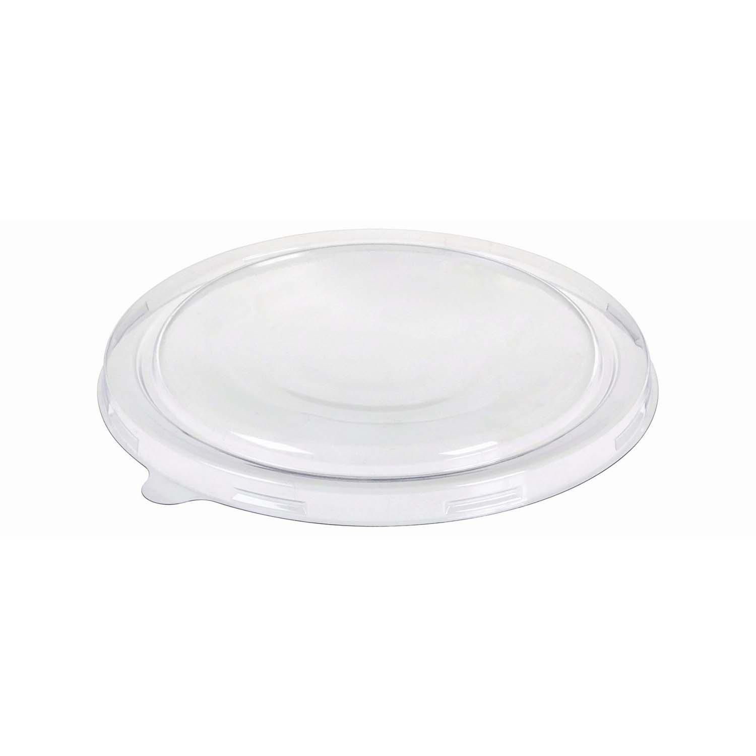 Plastlåg Catersource rundt Ø150 mm PET klart til brun kraft salatskål