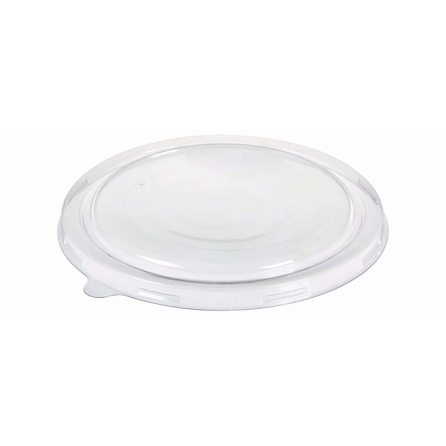 Plastlåg Catersource rundt Ø184 mm PET klart til brun kraft salatskål