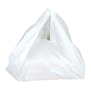 Bærepose 390/180x580 mm 30 my på Blok med Huller til Pizza HDPE Hvid