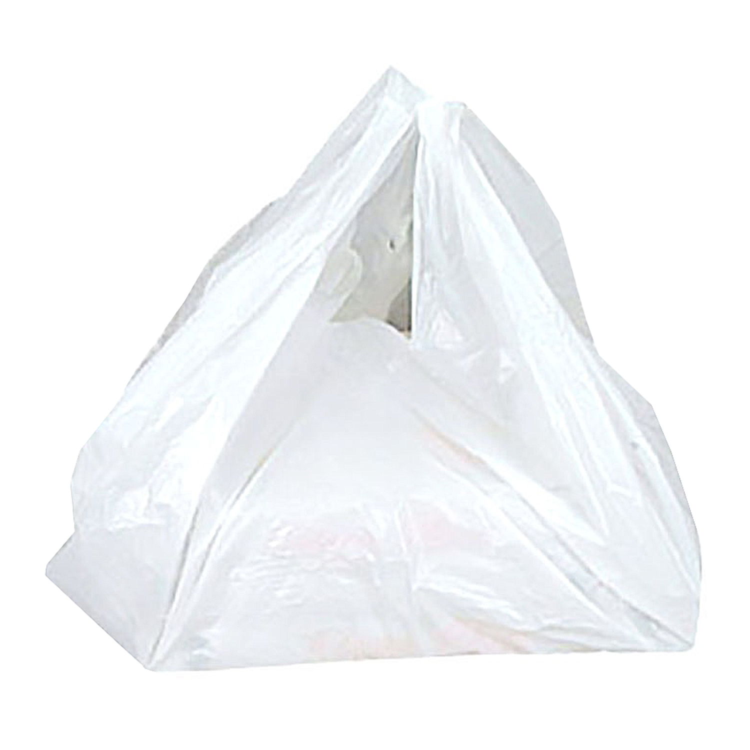 Bærepose 390/180x580 mm 30 my på Blok med Huller til Pizza HDPE Hvid