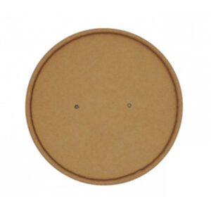Låg Pap Ø150 mm PE-belagt m/ventilationshul Kraft Brun t/salatbæger 500/1000 ml