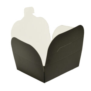 Takeaway æske 700 ml 89x109x65 mm PE-Belagt Mat sort