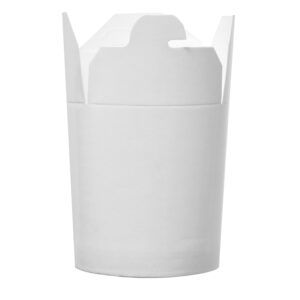 Kinaæske Wok 450 ml 16 oz Rund bund Hvid