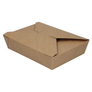 Takeway æske Verive 140/155x195/215x65 mm 1900 ml kraft biocoating Brun