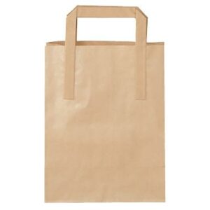 Bærepose 6 ltr 180x105x230 mm 70 gr med Hank Papir Brun