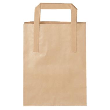 Bærepose 6 ltr 180x105x230 mm 70 gr med Hank Papir Brun