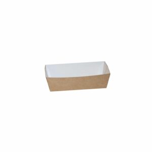 Pommes frites bakke nr 1 L138xH67xB43mm brun/hvid