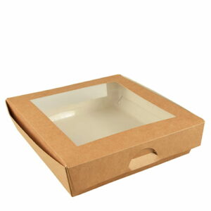 Opakowanie z okienkiem na ciasta, sałatki, 19 x 19 x 5 cm, 1500 ml (paczka 25 szt.)