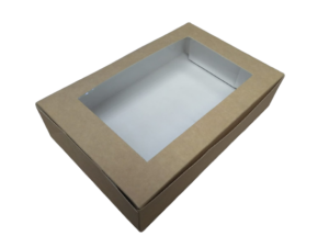 Pudełko papierowe z oknem - 23 x 15 x 5 cm (paczka 50 szt.)