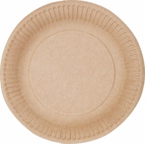 Talerz papierowy, kraft, fi 18 cm (paczka 50 szt.)