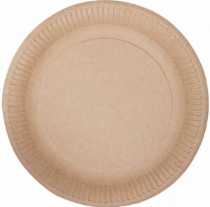 Talerz papierowy, kraft, fi 23 cm (paczka 50 szt.)