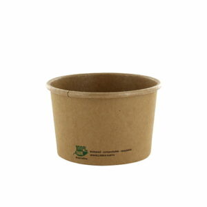 Pojemnik papierowy na zupy, desery, kraft, fi 98 mm, 230 ml (paczka 25 szt.)
