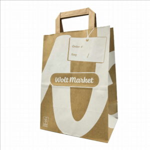 Torba papierowa WOLT, kraft 22x14x30 cm (paleta 54 kartony)