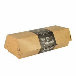 Pojemnik papierowy na bagietki 21 x 7,5 x 6,2 cm (paczka 50 szt.)