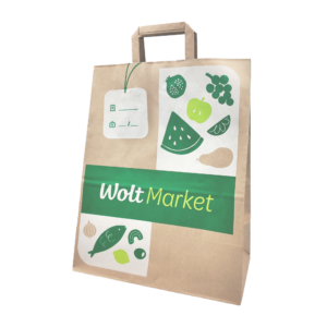 Torba papierowa WOLT, kraft 32x17x40 cm (paleta 24 kartony)