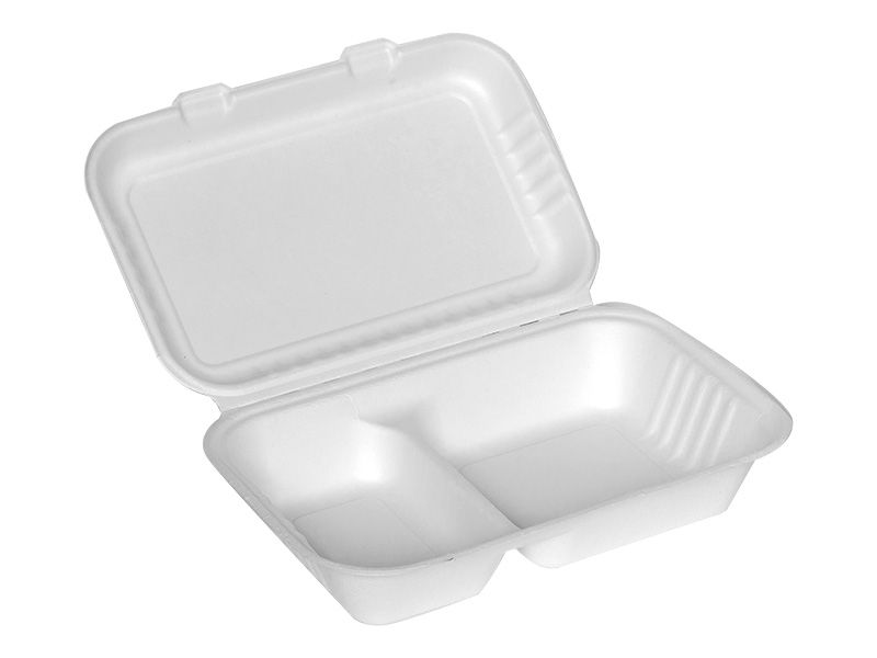 Menu box z cukrové třtiny - dvoudílny 230 x 155 x 65mm