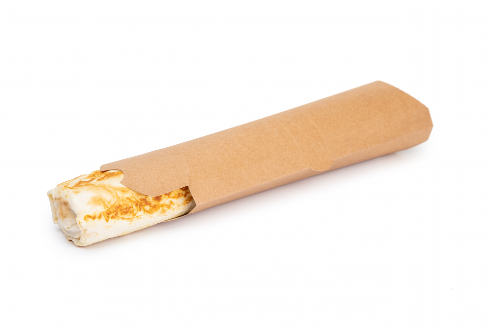 Krabička Pillow na tortilu kraft 200x70x55mm 600/750ml