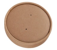 Papierove viecko pre misku 350ml/12oz kraft O 90mm kraft