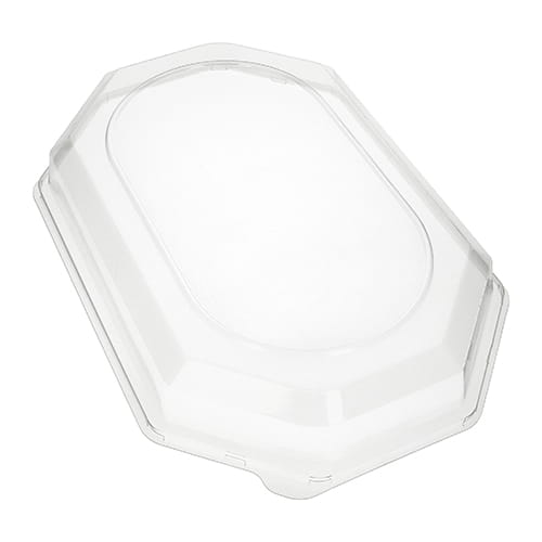 Deckel aus PET für Servierplatten 46,5 x 31,2 x 6,5 cm (10 Stück).