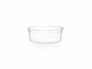 PLA-Behälter, rund, Durchmesser 120 mm, 250 ml (Packung 50 Stück).