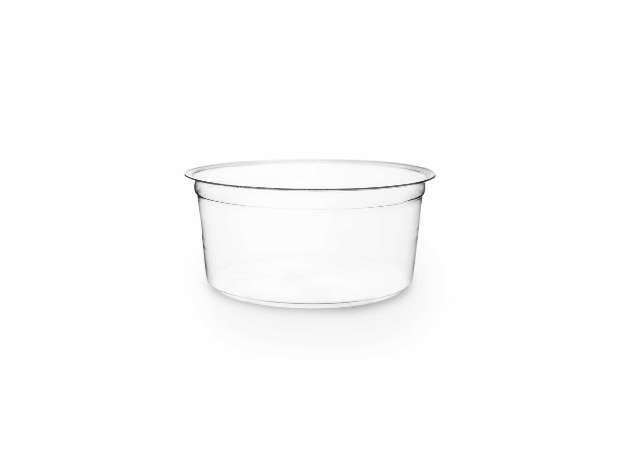 PLA-Behälter, rund 120 mm, 350 ml (Packung 50 Stück).