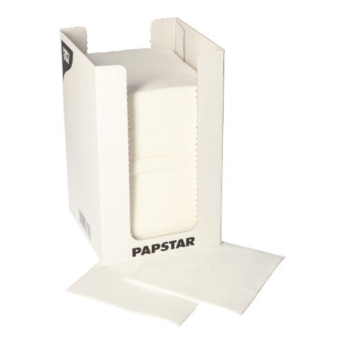 2-lagige weiße Serviette 20 x 20 cm (Packung 100 Stück).
