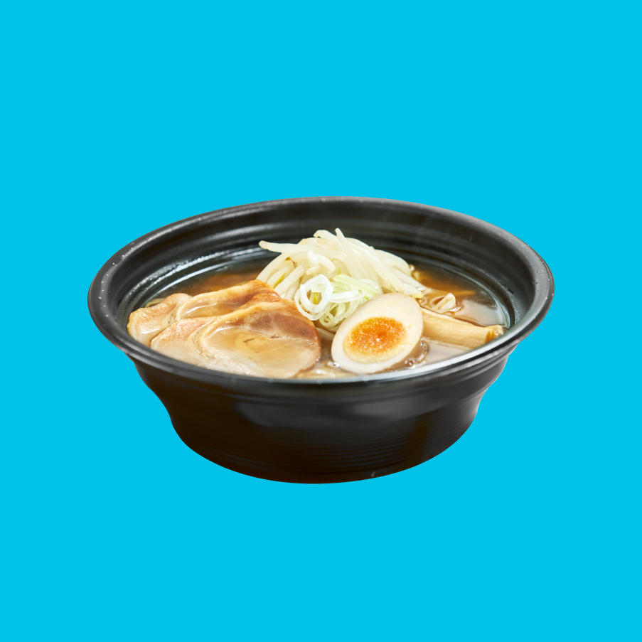 ramenbowl on blue background