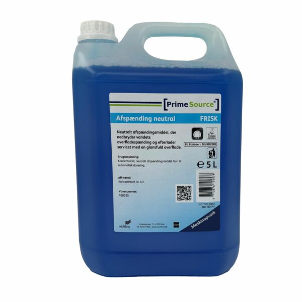 Maskinopvask Afspænding Prime Source Frisk Neutral 5ltr Ecolabel Blødt/Middel