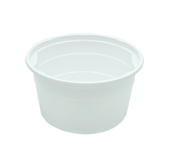 Többször használható gulyás tál PP, fehér, 500ml 134077 (tető: 11100023)