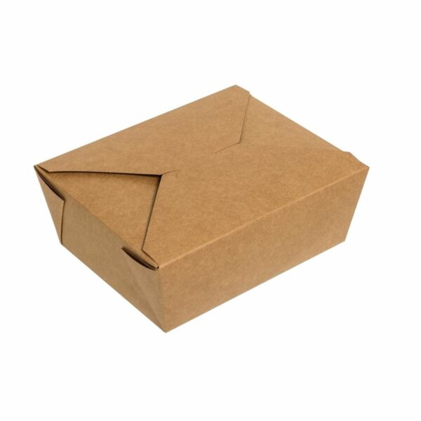 begreen ételszállító papírdoboz, kraft, 170x138x95 mm - 1450 ml FSC mix